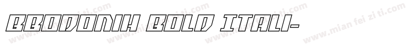 BBodoniH Bold Itali字体转换